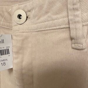 J. Jill Oatmeal Corduroy Pants